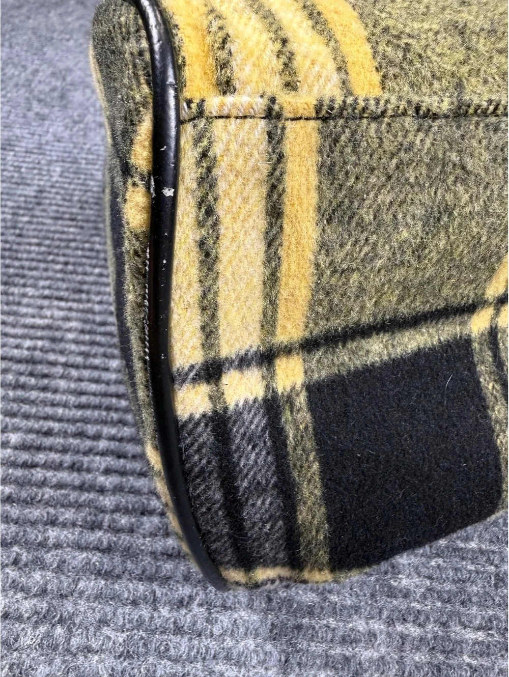 SACHI Plaid Insulated Lunch Tote Cooler Bag Yellow Black Thermal Handbag